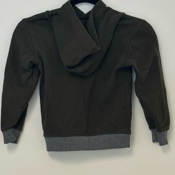 Timberland Boys Logo Sweatshirt Hoodie Size 6 Pullover Olive Green Outdoors Cozy - Picture 3 of 7